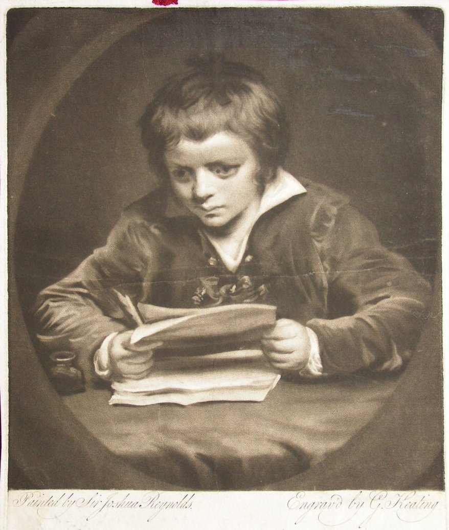 Mezzotint - The Studious Boy - Keating